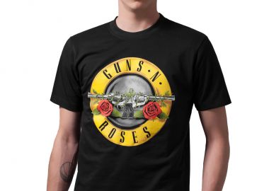 Ανδρικό T-Shirt Guns n' Roses Logo Merchcode MT346 Black - Merchcode - 