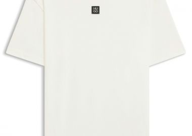 ΑΝΔΡΙΚΟ T-SHIRT HUGO DALILE ΚΟΝΤΟΜΑΝΙΚΟ ΕΚΡΟΥ - HUGO - 