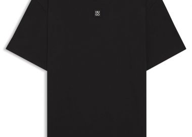 ΑΝΔΡΙΚΟ T-SHIRT HUGO DALILE ΚΟΝΤΟΜΑΝΙΚΟ ΜΑΥΡΟ - HUGO - 