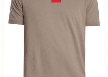 ΑΝΔΡΙΚΟ T-SHIRT HUGO DIRAGOLINO212 ΚΟΝΤΟΜΑΝΙΚΟ ΑΝΟΙΧΤΟ ΚΑΦΕ - HUGO - 