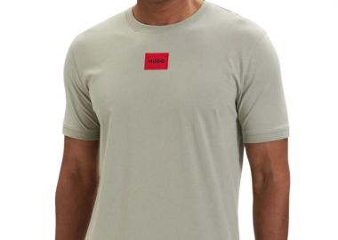 ΑΝΔΡΙΚΟ T-SHIRT HUGO DIRAGOLINO212 ΚΟΝΤΟΜΑΝΙΚΟ ΑΝΟΙΧΤΟ ΠΡΑΣΙΝΟ - HUGO - 