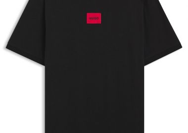 ΑΝΔΡΙΚΟ T-SHIRT HUGO DIRAGOLINO212 ΚΟΝΤΟΜΑΝΙΚΟ ΜΑΥΡΟ - HUGO - 