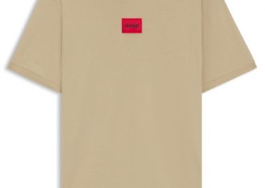 ΑΝΔΡΙΚΟ T-SHIRT HUGO DIRAGOLINO212 ΚΟΝΤΟΜΑΝΙΚΟ ΜΠΕΖ - HUGO - 