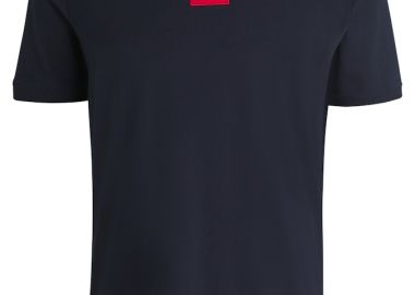 ΑΝΔΡΙΚΟ T-SHIRT HUGO DIRAGOLINO212 ΚΟΝΤΟΜΑΝΙΚΟ ΣΚΟΥΡΟ ΜΠΛΕ - HUGO - 