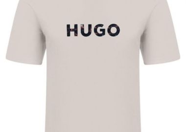 ΑΝΔΡΙΚΟ T-SHIRT HUGO DUMEO ΚΟΝΤΟΜΑΝΙΚΟ ΕΚΡΟΥ - HUGO - 