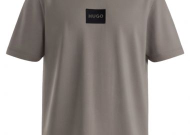 ΑΝΔΡΙΚΟ T-SHIRT HUGO DUMEON ΚΟΝΤΟΜΑΝΙΚΟ ΑΝΟΙΧΤΟ ΚΑΦΕ - BOSS HUGO 31 Red MAN - 