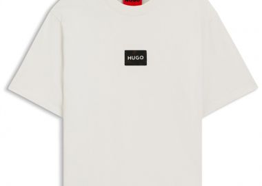 ΑΝΔΡΙΚΟ T-SHIRT HUGO DUMEON ΚΟΝΤΟΜΑΝΙΚΟ ΕΚΡΟΥ - BOSS HUGO 31 Red MAN - 