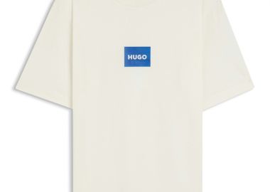 ΑΝΔΡΙΚΟ T-SHIRT HUGO NAYONIX ΚΟΝΤΟΜΑΝΙΚΟ ΕΚΡΟΥ - HUGO - 