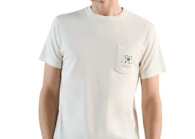 ΑΝΔΡΙΚΟ T-SHIRT IZAC GOLLAN ROLAND GARROS ΕΚΡΟΥ - IZAC - 