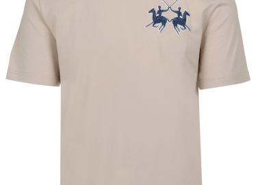 ΑΝΔΡΙΚΟ T-SHIRT LA MARTINA ΚΟΝΤΟΜΑΝΙΚΟ ΜΠΕΖ - LA MARTINA - 