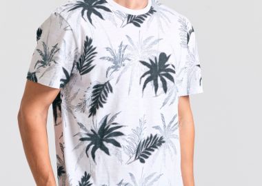 Ανδρικό t-shirt με all over τύπωμα - FUNKY BUDDHA - 