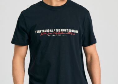 Ανδρικό t-shirt με Funky Buddha τύπωμα στο στήθος - FUNKY BUDDHA - 