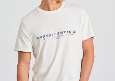 Ανδρικό t-shirt με Funky Buddha τύπωμα στο στήθος - FUNKY BUDDHA - 