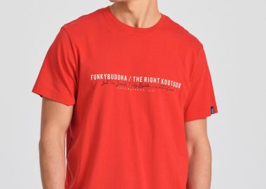 Ανδρικό t-shirt με Funky Buddha τύπωμα στο στήθος - FUNKY BUDDHA - 
