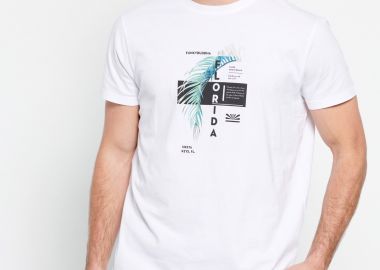 Ανδρικό t-shirt με graphic τύπωμα - FUNKY BUDDHA - 