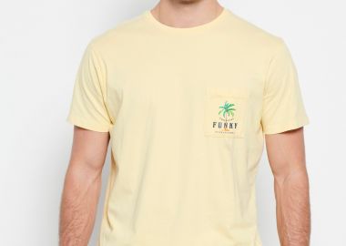 Ανδρικό t-shirt με τσέπη στο στήθος - FUNKY BUDDHA - 