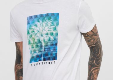 Ανδρικό t-shirt με τύπωμα - FUNKY BUDDHA - 