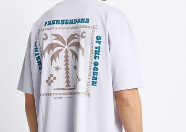 Ανδρικό t-shirt με τύπωμα στην πλάτη - FUNKY BUDDHA - 