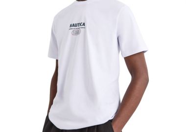 ΑΝΔΡΙΚΟ T-SHIRT NAUTICA ΚΟΝΤΟΜΑΝΙΚΟ ΛΕΥΚΟ - NAUTICA - 