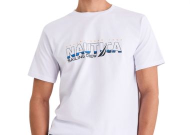 ΑΝΔΡΙΚΟ T-SHIRT NAUTICA ΚΟΝΤΟΜΑΝΙΚΟ ΛΕΥΚΟ - NAUTICA - 