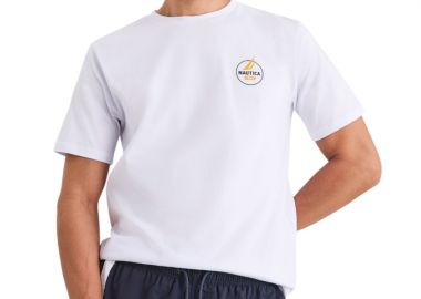 ΑΝΔΡΙΚΟ T-SHIRT NAUTICA ΚΟΝΤΟΜΑΝΙΚΟ ΛΕΥΚΟ - NAUTICA - 