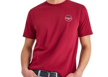 ΑΝΔΡΙΚΟ T-SHIRT NAUTICA ΚΟΝΤΟΜΑΝΙΚΟ ΣΚΟΥΡΟ ΚΟΚΚΙΝΟ - NAUTICA - 