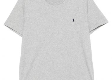 ΑΝΔΡΙΚΟ T-SHIRT POLO RALPH LAUREN CREW ΚΟΝΤΟΜΑΝΙΚΟ ΓΚΡΙ - POLO RALPH LAUREN - 