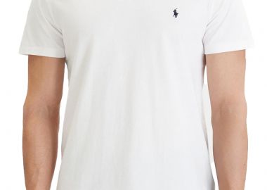 ΑΝΔΡΙΚΟ T-SHIRT POLO RALPH LAUREN CREW ΚΟΝΤΟΜΑΝΙΚΟ ΛΕΥΚΟ - POLO RALPH LAUREN - 