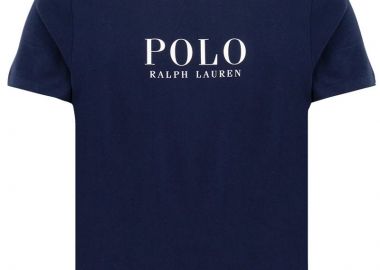 ΑΝΔΡΙΚΟ T-SHIRT POLO RALPH LAUREN CREW ΚΟΝΤΟΜΑΝΙΚΟ ΜΠΛΕ - POLO RALPH LAUREN - 