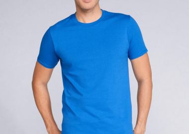 Ανδρικό T-Shirt ring spun χωρίς πλαϊνές ραφές Gildan 64000 Royal -  - 