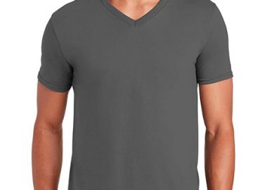 Ανδρικό T-Shirt Softstyle 64V00 Gildan V-Neck Charcoal - Gildan - 