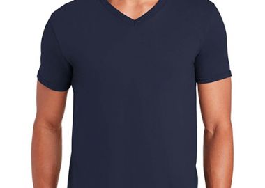 Ανδρικό T-Shirt Softstyle 64V00 Gildan V-Neck Navy - Gildan - 