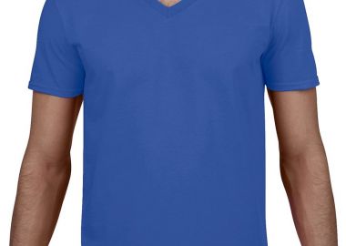 Ανδρικό T-Shirt Softstyle 64V00 Gildan V-Neck Royal - Gildan - 