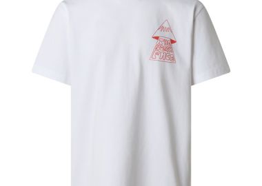 ΑΝΔΡΙΚΟ T-SHIRT THE NORTH FACE MOUNTAIN PLAY ΚΟΝΤΟΜΑΝΙΚΟ ΛΕΥΚΟ - NORTH FACE - 