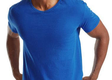 Ανδρικό T-Shirt V-Neck 61-442-0 Fruit of the Loom Iconic 150 Slim Fit Royal Blue - Fruit of the Loom - 