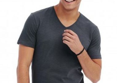 Ανδρικό T-Shirt V-Neck 8006 Tee Jays Sof Tee Thin Line Dark Grey - Tee Jays - 