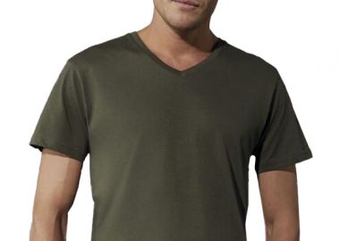 Ανδρικό T-Shirt V-Neck TM044 B & C Organic Inspire Khaki Green - B & C - 