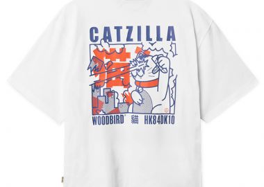 ΑΝΔΡΙΚΟ T-SHIRT WOODBIRD BAINE ZILLA ΜΕ ΤΥΠΩΜΑ ΛΕΥΚΟ - WOODBIRD - 