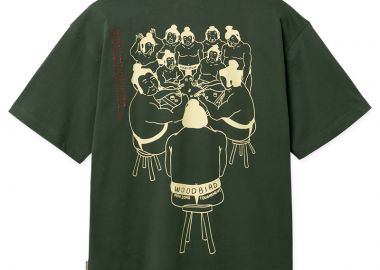 ΑΝΔΡΙΚΟ T-SHIRT WOODBIRD BEAM SUMA ΜΕ ΤΥΠΩΜΑ ΣΚΟΥΡΟ ΠΡΑΣΙΝΟ - WOODBIRD - 