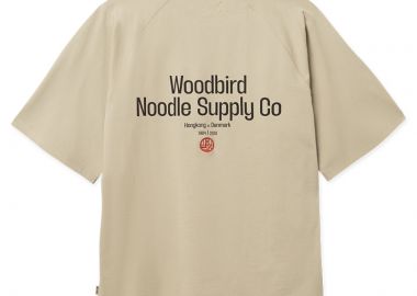 ΑΝΔΡΙΚΟ T-SHIRT WOODBIRD BLAKE SUPPLY ΜΕ ΤΥΠΩΜΑ ΜΠΕΖ - WOODBIRD - 