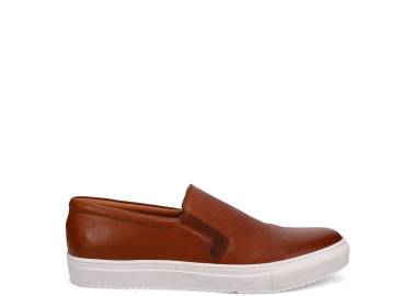 Ανδρικό ταμπά δερμάτινο loafer - MIGATO - 