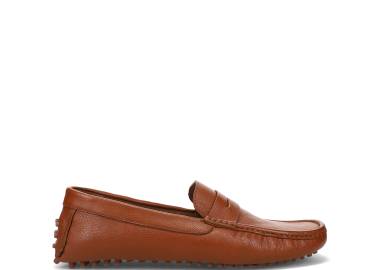 Ανδρικό ταμπά δερμάτινο μοκασίνι - MIGATO - 