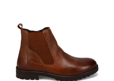 Ανδρικό ταμπά δερμάτινο μποτάκι - MIGATO - 