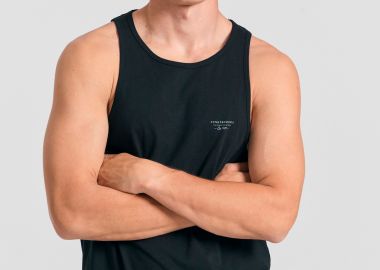 Ανδρικό tank top με logo στο στήθος - FUNKY BUDDHA - 