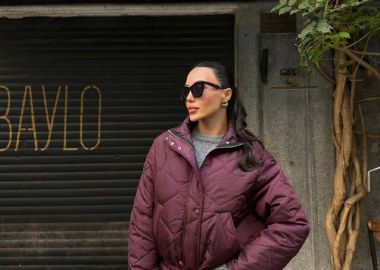 ANIK γυναικείο κοντό μπουφάν καπιτονέ (Μπορντό) - SOU - 