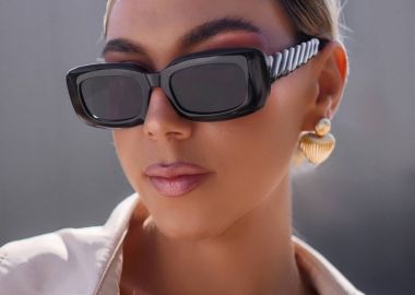 ANNAKEY BRAID BLACK SUNGLASSES - fashionroom - 