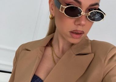 ANNAKEY DOTTY GOLD BLACK SUNGLASSES - fashionroom - 