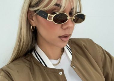 ANNAKEY DOTTY GOLD BROWN SUNGLASSES - sense-shop - 