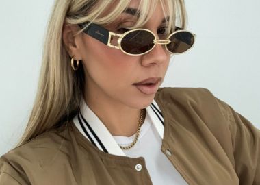 ANNAKEY DOTTY GOLD BROWN SUNGLASSES - fashionroom - 