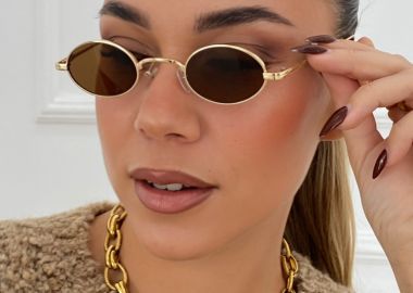 ANNAKEY HILTON GOLD BROWN SUNGLASSES - fashionroom - 